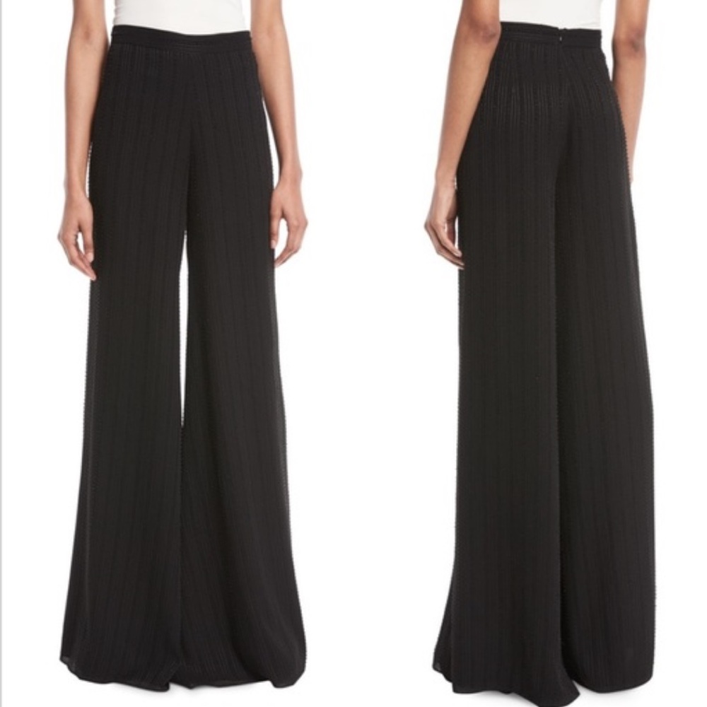 NWOT Alexis Elegant Black Wide-Leg Beaded Pant L